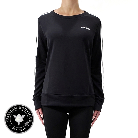 BUNDLE Adidas Climalite 3 Stripe Tights & Crewneck - Picture 6 of 16